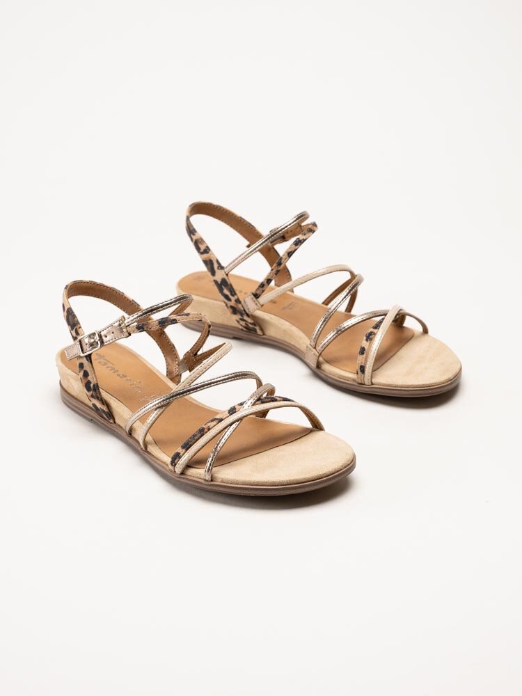 Tamaris - Beige sandaler med vackra remmar