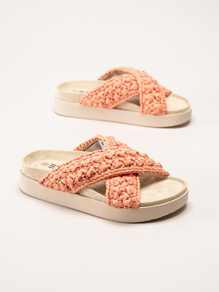 Exani - Leona - Korallfärgade slip in tofflor