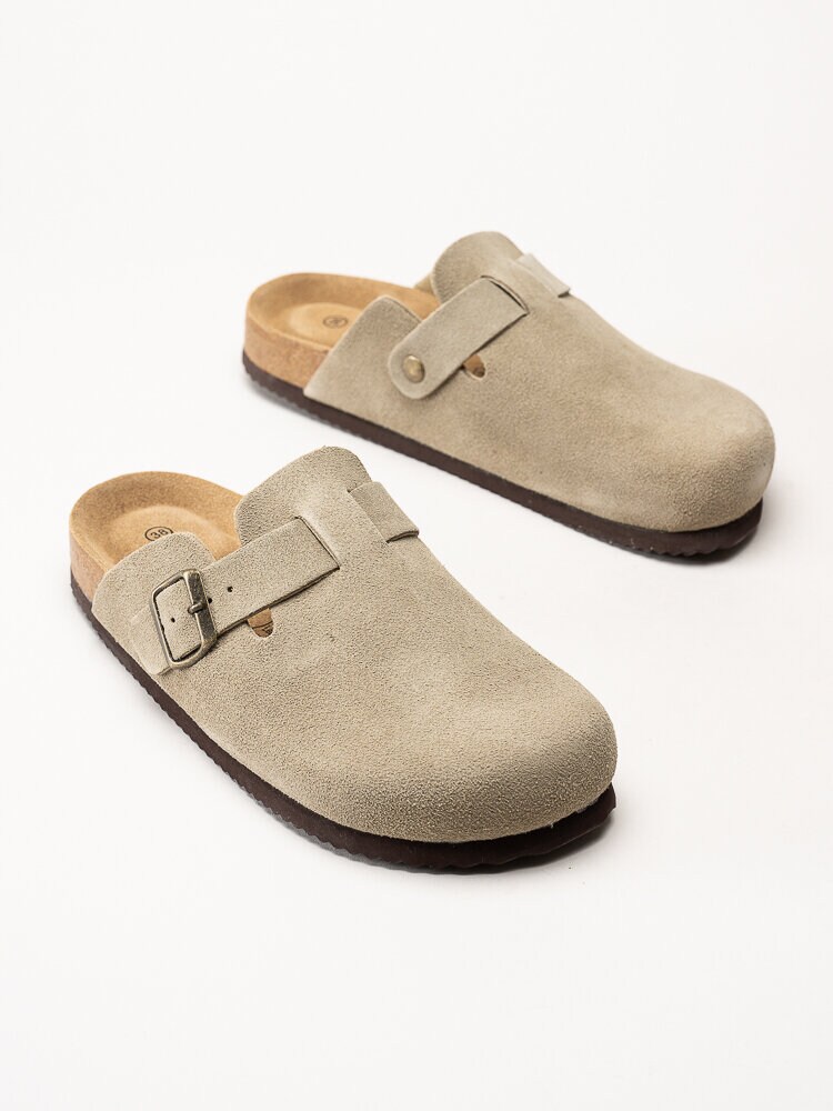 CpH Comfort - Bio Clog Suede - Beige slip in tofflor i mocka