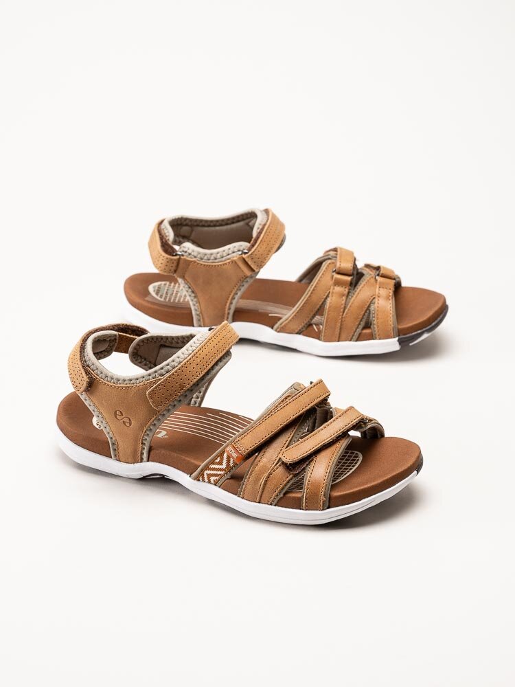 Green Comfort - Corsica W - Ljusbrun sandal i mjukt skinn