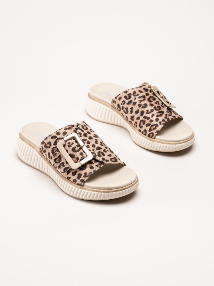 Jana - Leopardmönstrade slip in tofflor
