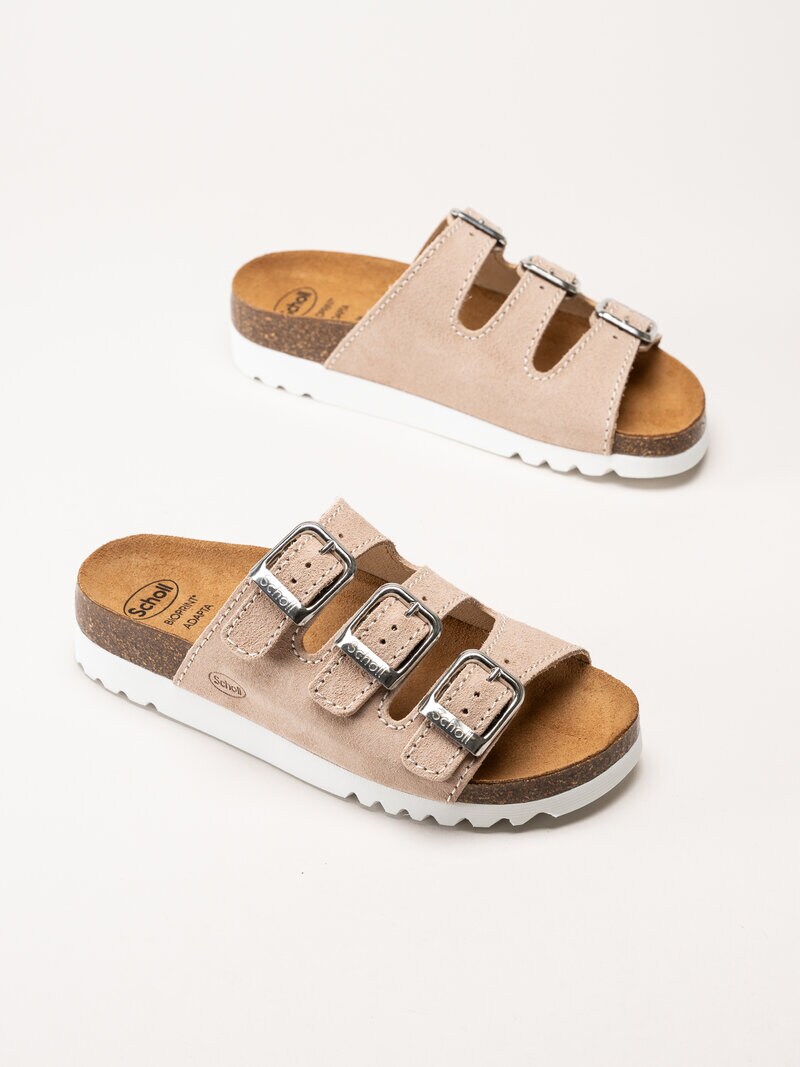 Scholl - Rio WG AD - Ljusrosa slip in sandaler i mocka