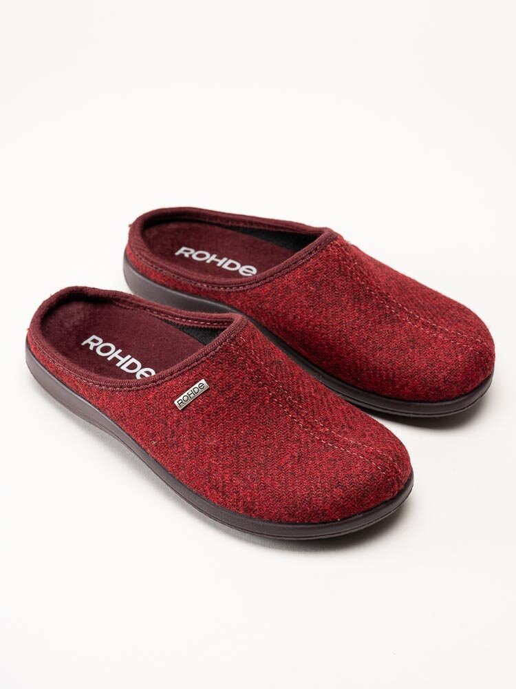 Rohde - Bari - Vinröda tofflor i ullfilt