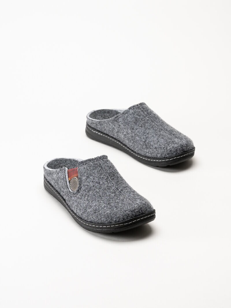 Rohde - Asiago - Grå tofflor i filt