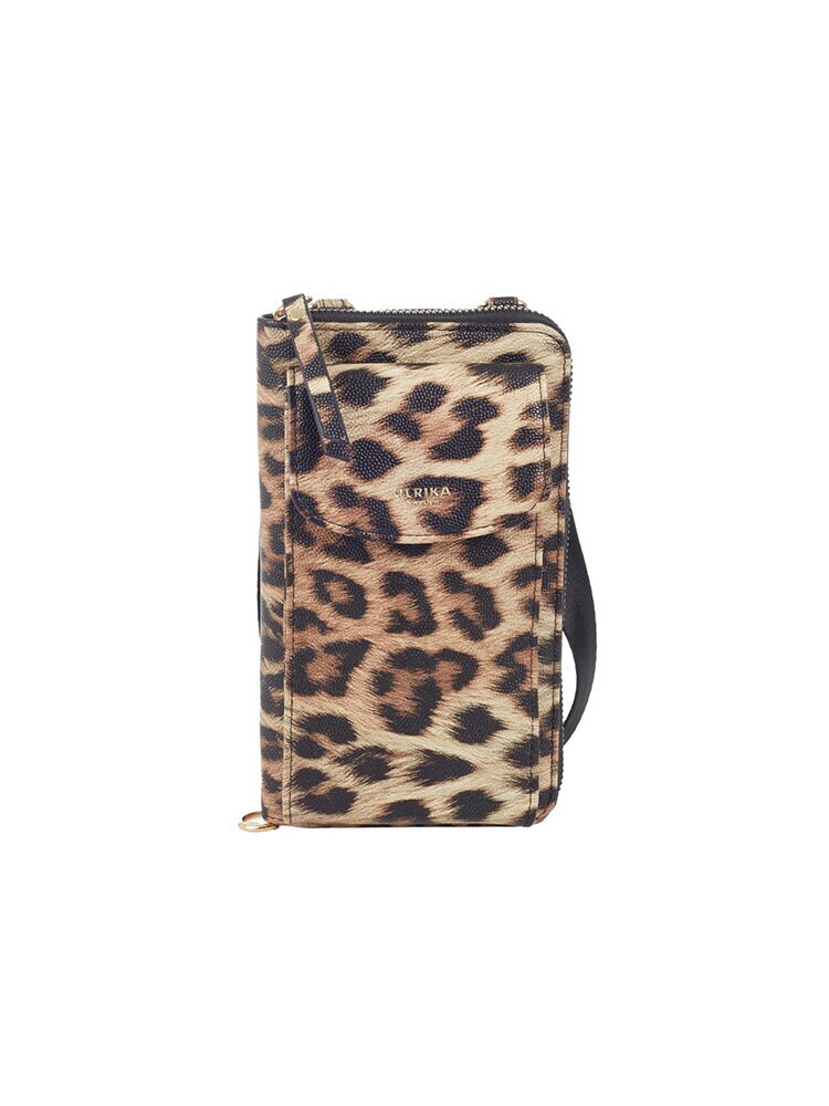Ulrika Design - Phone Mobilväska - Leopardmönstrad mobilväska