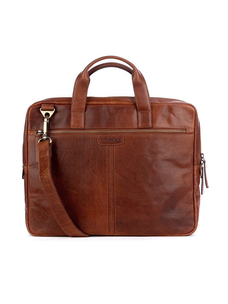 Springfield - Brun portfölj i skinn