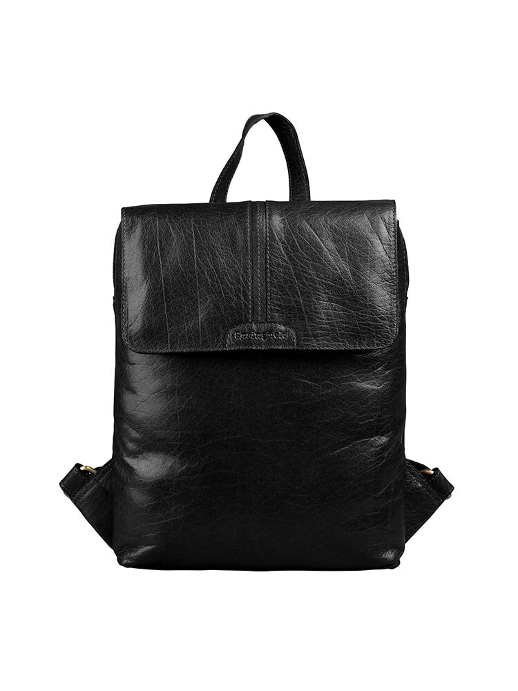 Springfield - Svart ryggsäck i skinn