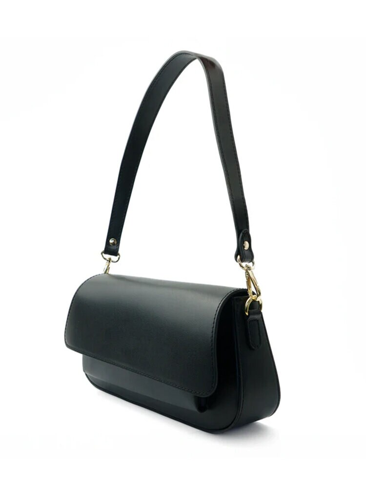 Latalia - Varese - Svart crossbody väska i skinn