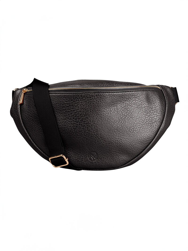 NYPD - NYPD Bumbag black - Svart midjeväska i mjuk skinnimitation