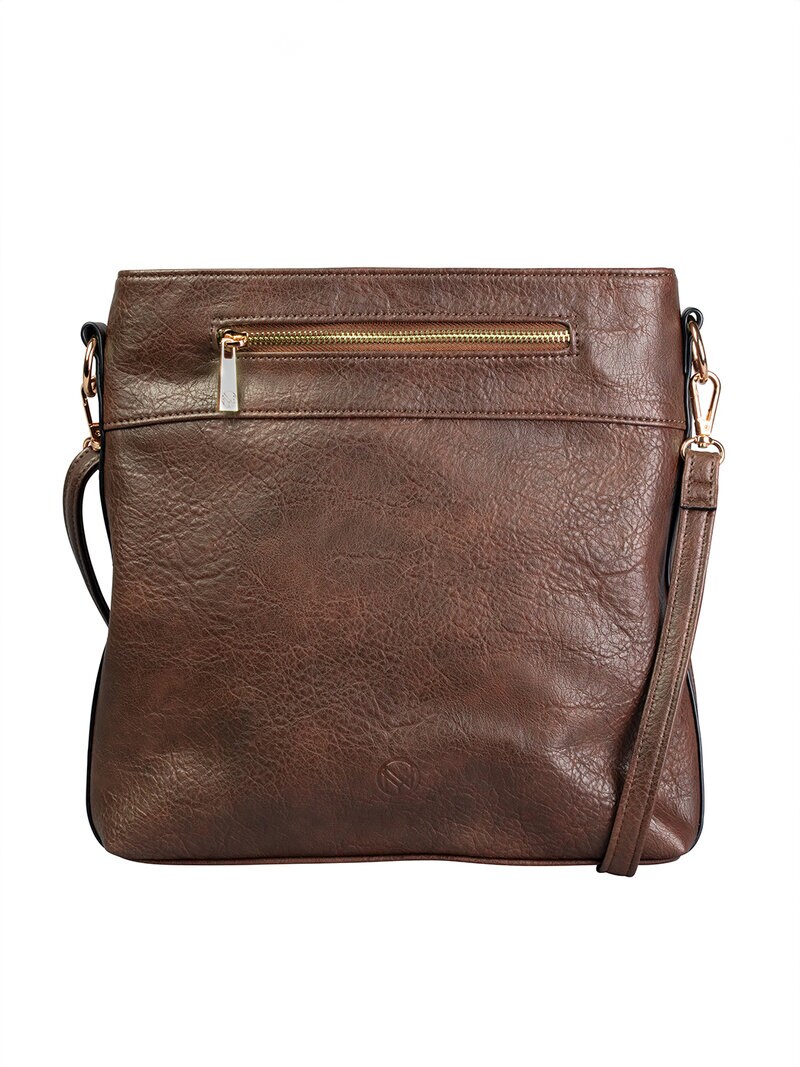 NYPD - NYPD Axelremsväska - Brun axelremsväska med gulddetaljer