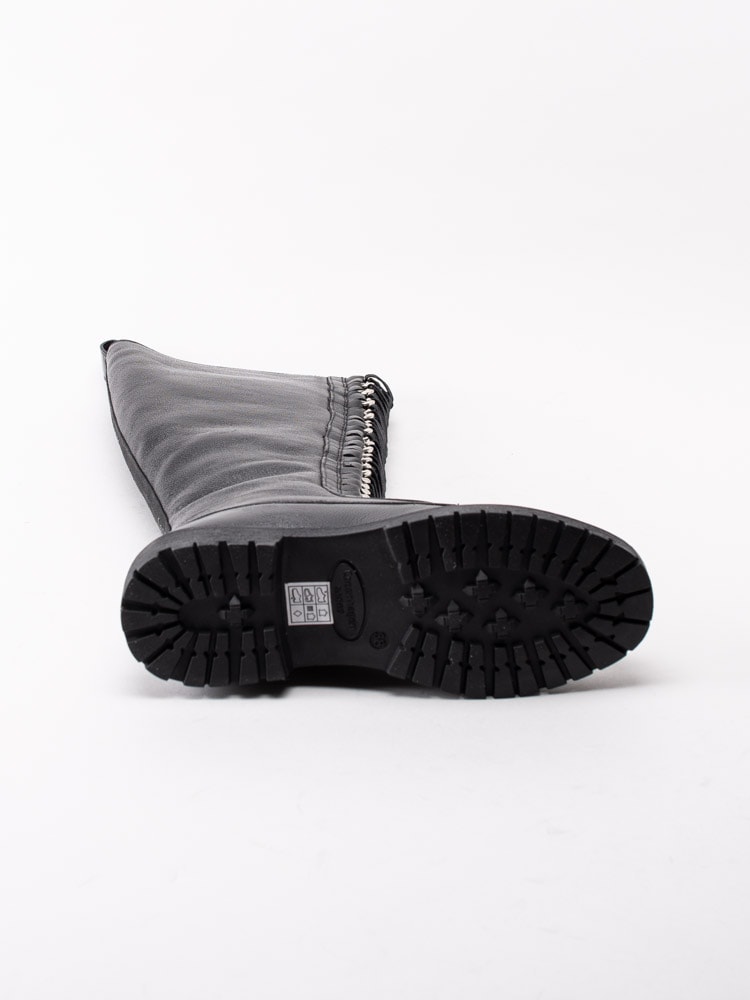 01203003 Copenhagen Shoes Rock Long Leather Black Svarta höga snörade kängor i skinn-4