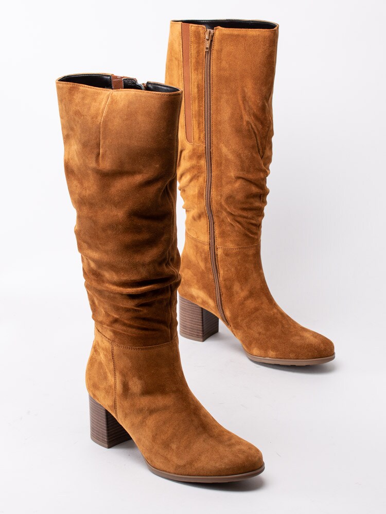 01203005 Gabor Nizza 52.938-32 Ljusbruna stövlar i mocka-6