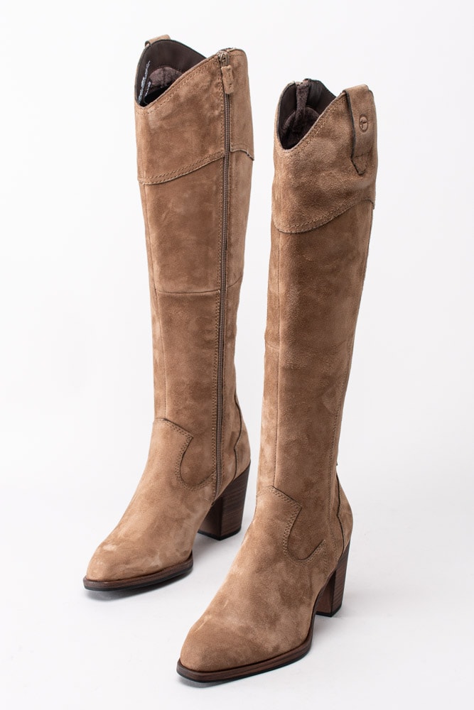 01203023 Tamaris Taupe 1-25546-25-341 Beige mockastövlar med klack-5