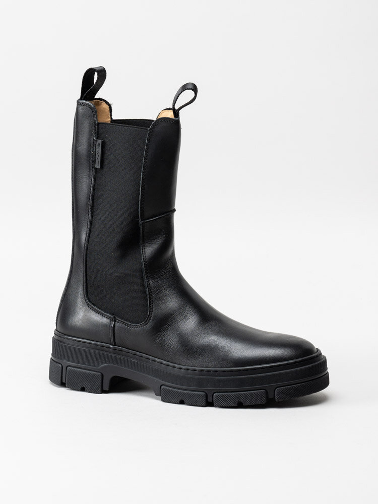 Gant Footwear - Monthike - Svarta höga chelsea boots i skinn