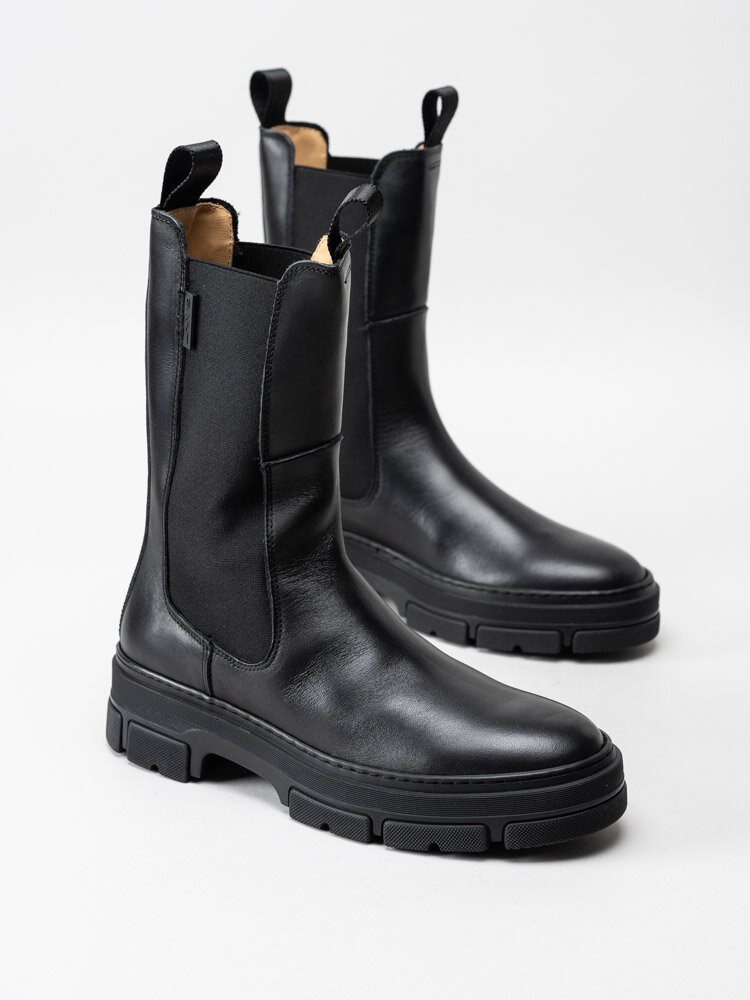 Gant Footwear - Monthike - Svarta höga chelsea boots i skinn