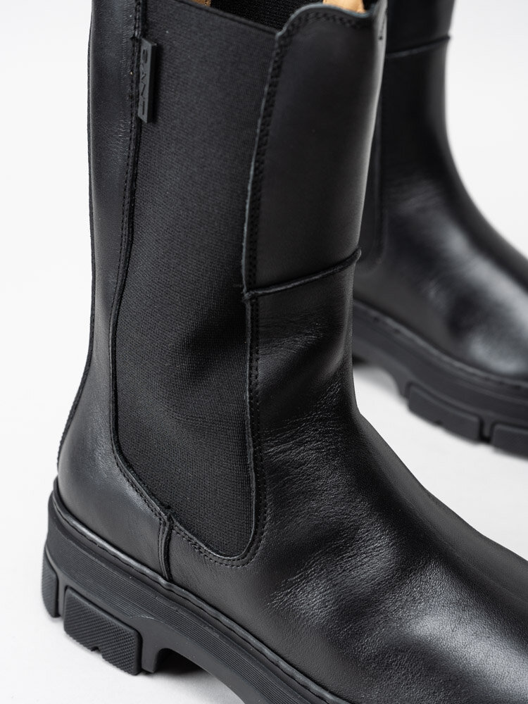 Gant Footwear - Monthike - Svarta höga chelsea boots i skinn