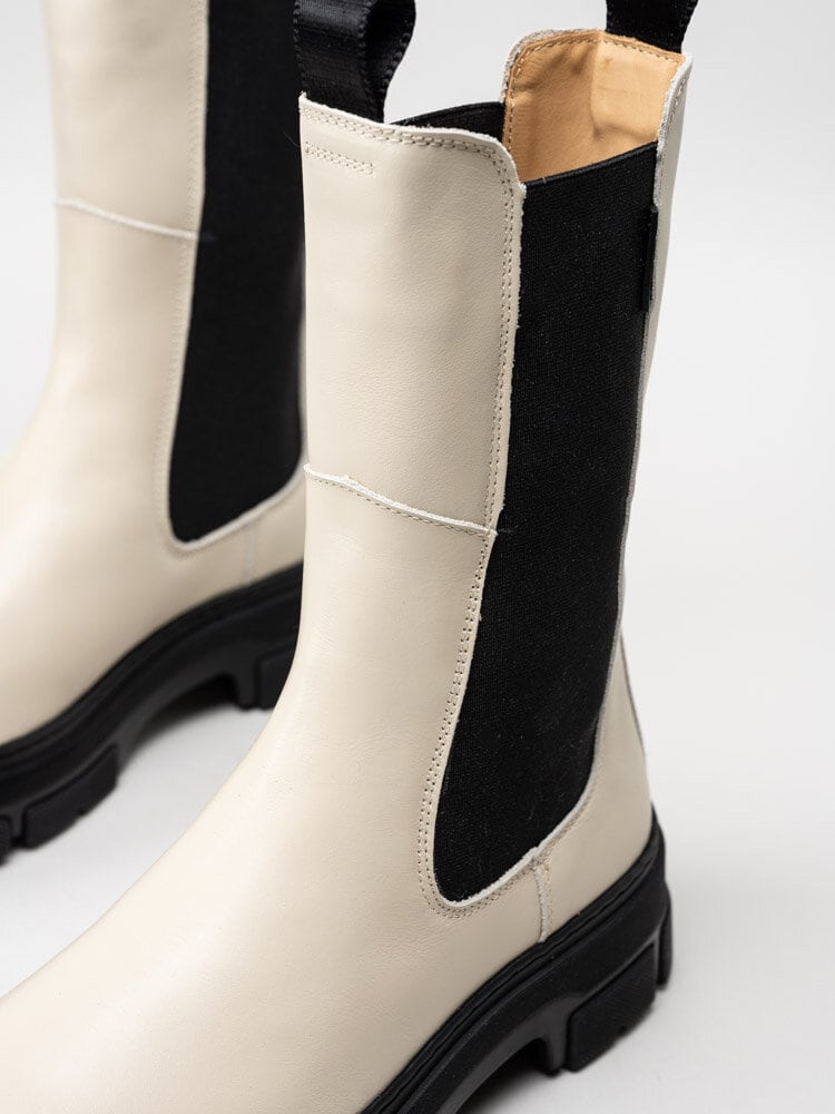 Gant Footwear - Monthike Chelsea Boot - Ljusbeige höga chelsea boots i skinn