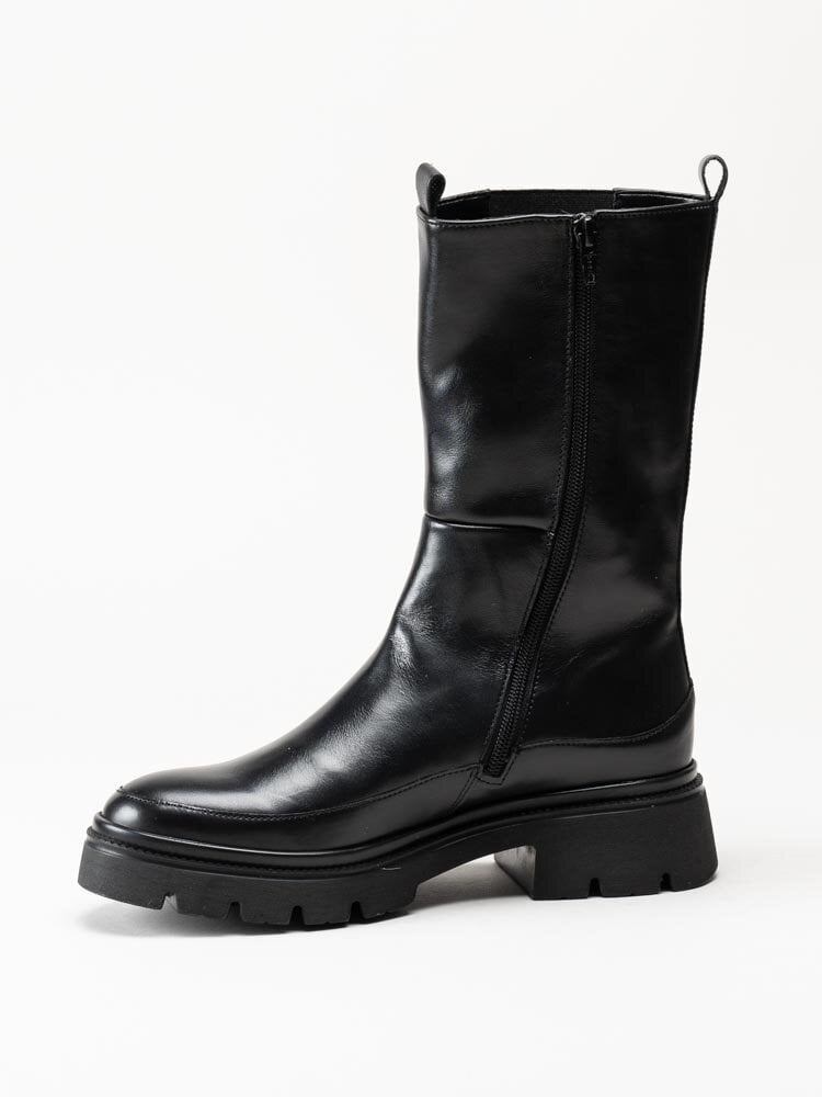 Gabor - Svarta höga chelsea boots i skinn