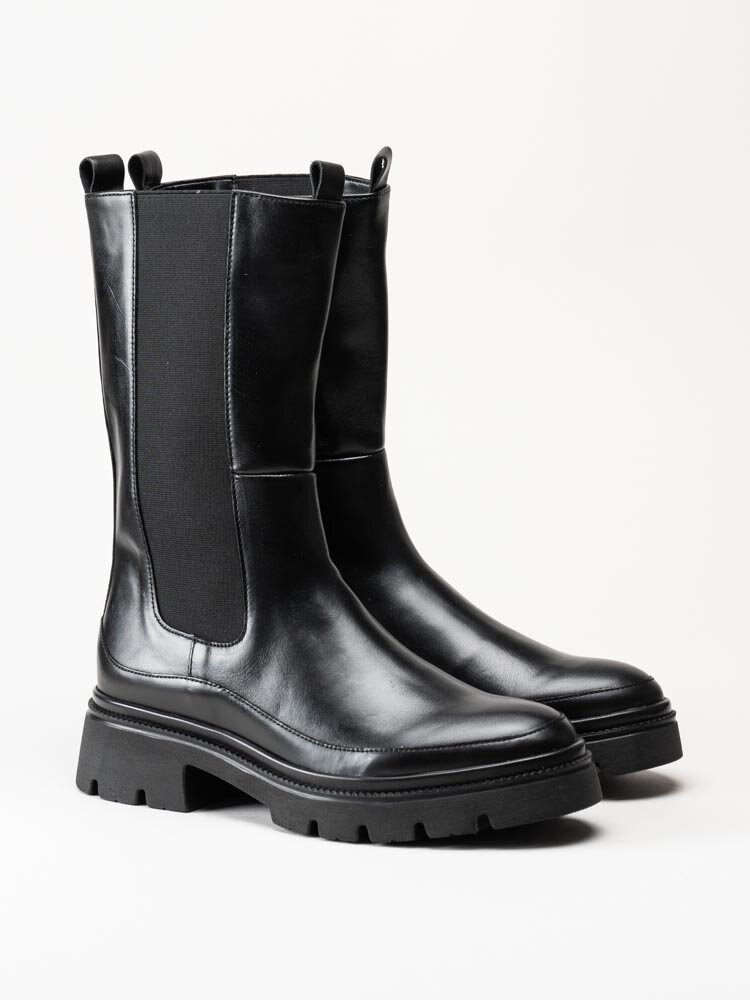 Gabor - Svarta höga chelsea boots i skinn