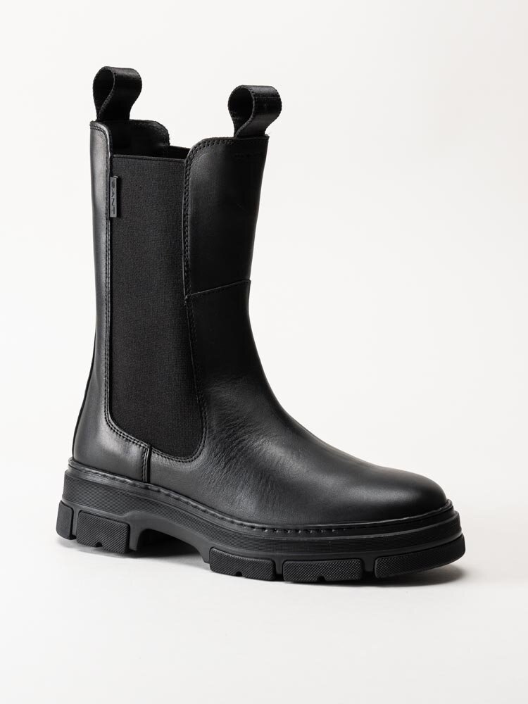 Gant Footwear - Monthike - Svarta höga chelsea boots i skinn