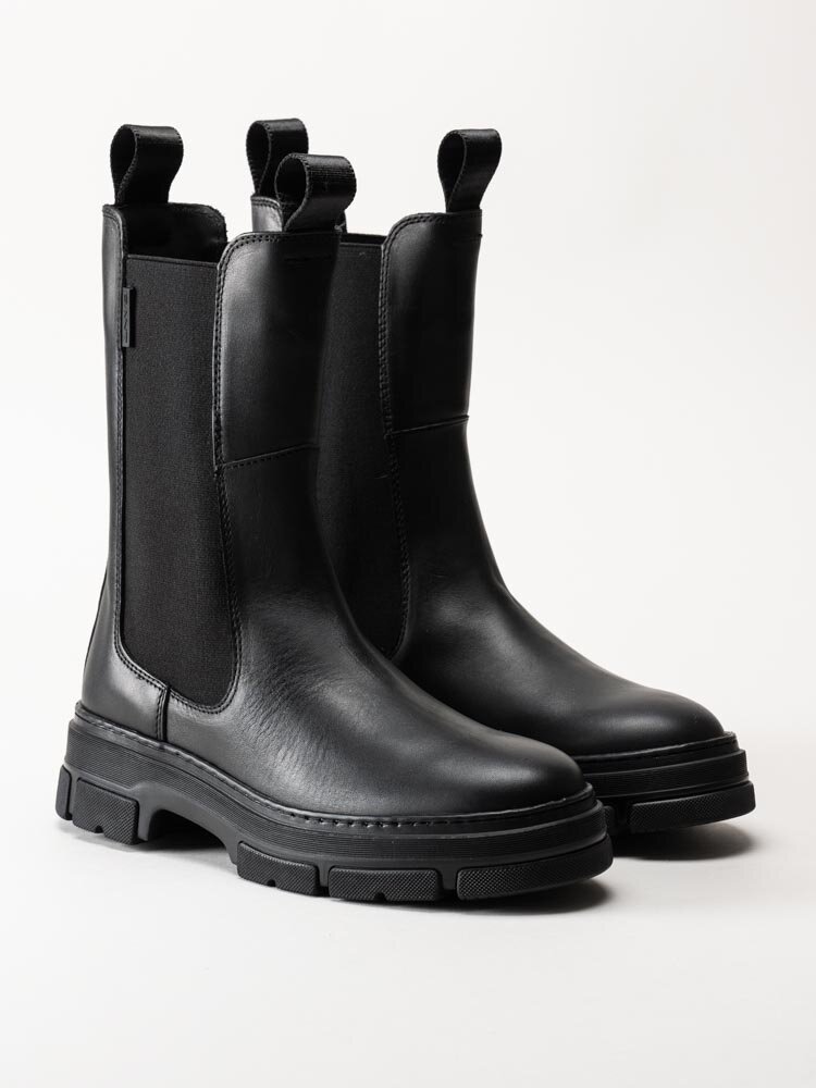 Gant Footwear - Monthike - Svarta höga chelsea boots i skinn
