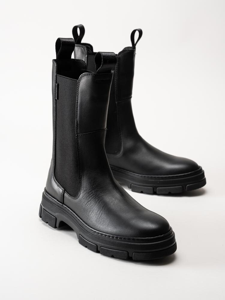 Gant Footwear - Monthike - Svarta höga chelsea boots i skinn