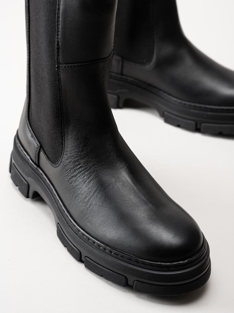 Gant Footwear - Monthike - Svarta höga chelsea boots i skinn