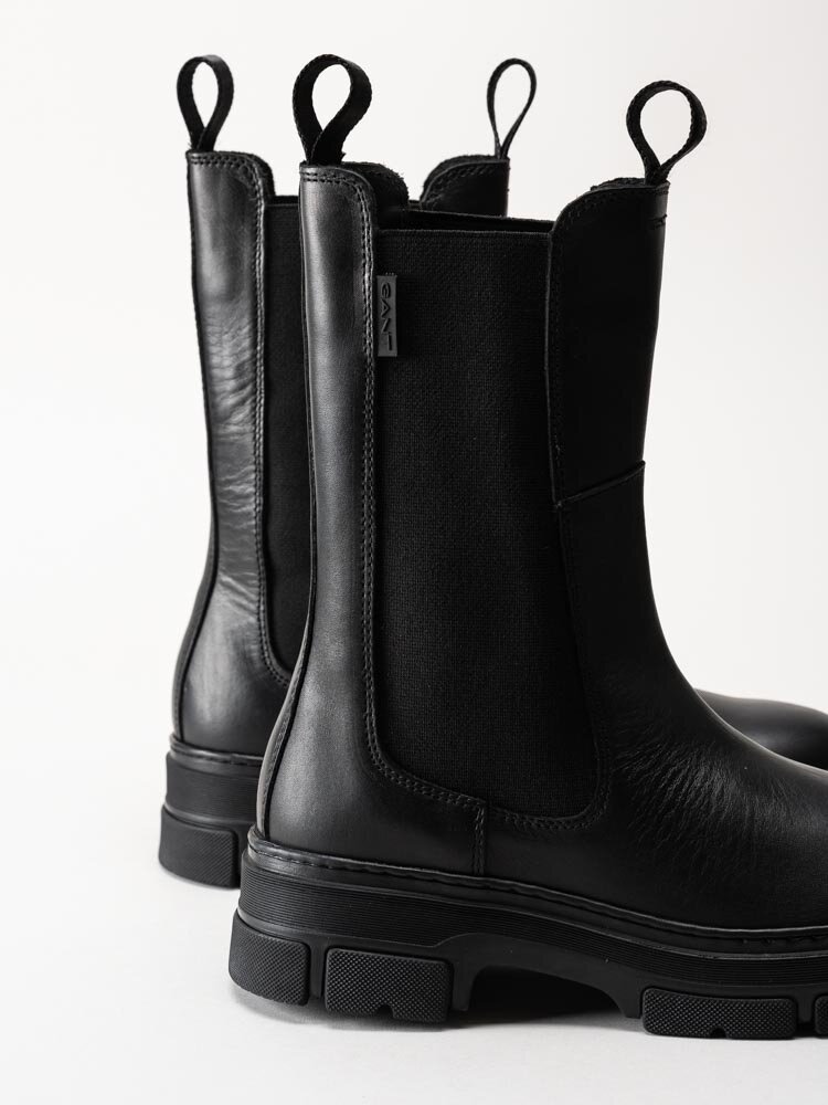 Gant Footwear - Monthike - Svarta höga chelsea boots i skinn