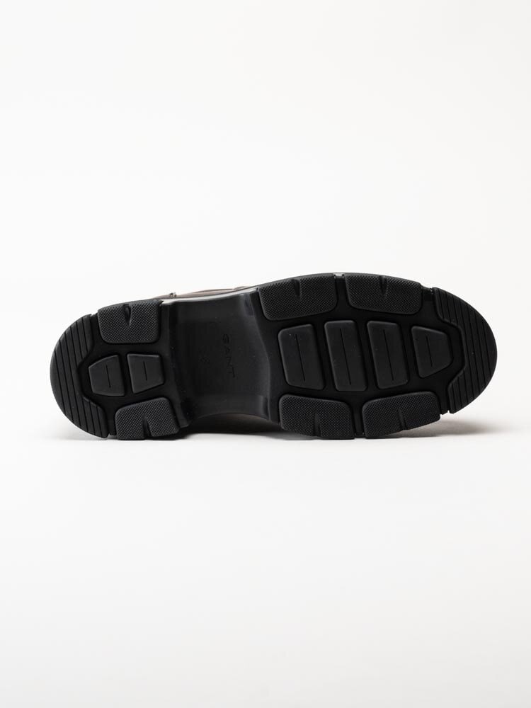 Gant Footwear - Monthike - Mörkbruna höga chelsea boots i skinn