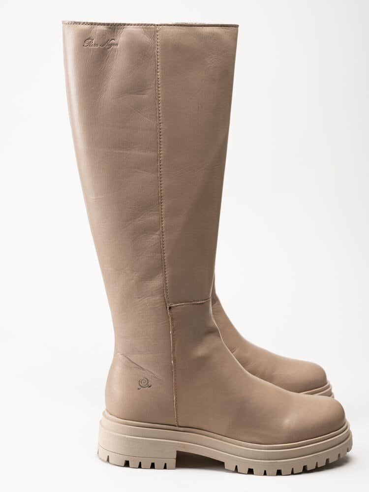 Rosa Negra - Beige stövlar i skinn