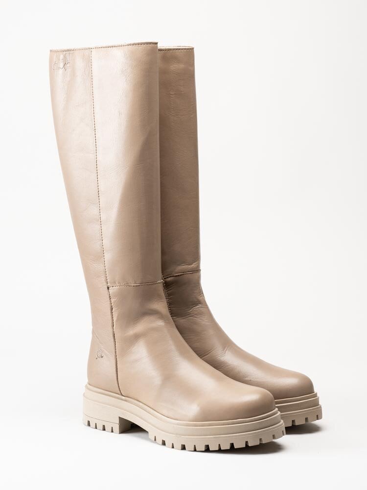 Rosa Negra - Beige stövlar i skinn