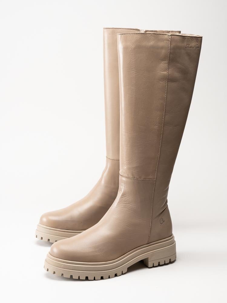 Rosa Negra - Beige stövlar i skinn