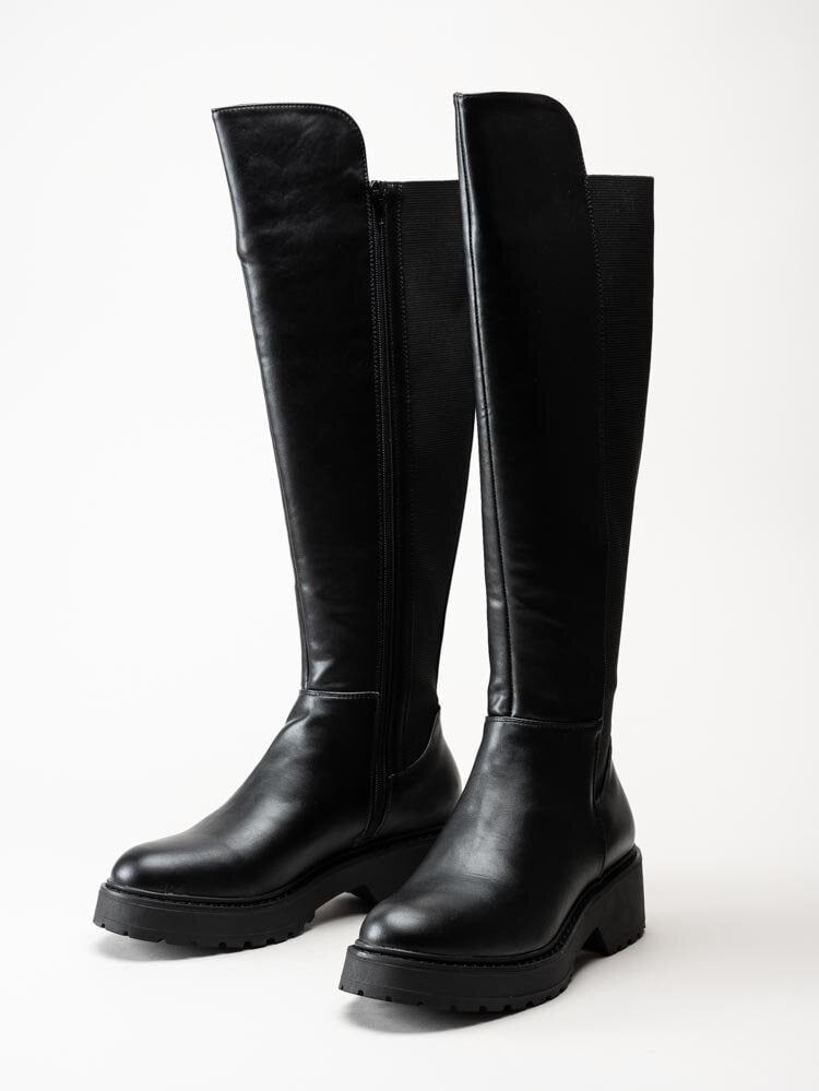 Steve Madden - Callback - Svarta stövlar i skinnimitation