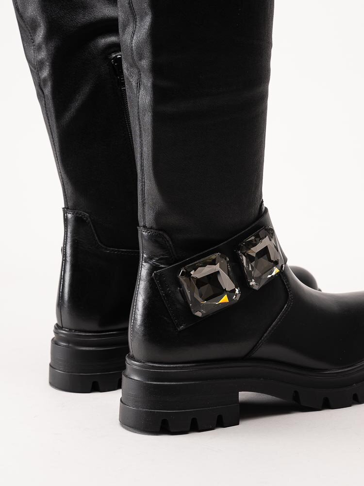 Copenhagen Shoes - Jose Boots - Svarta stövlar med stora kristaller
