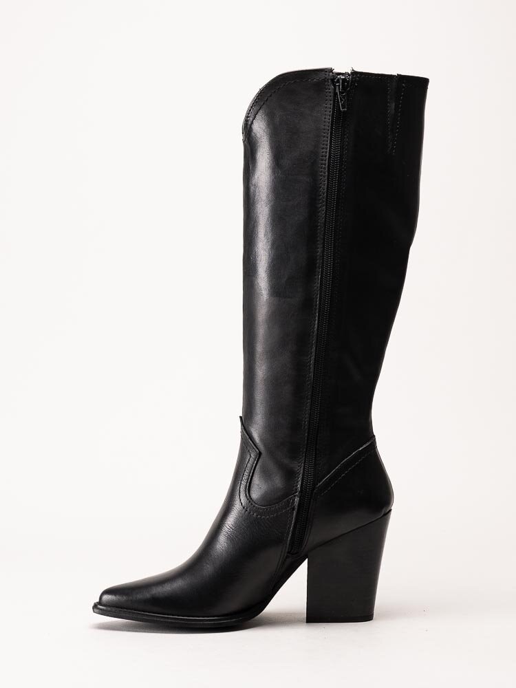 Tamaris - Svarta westernboots i skinn