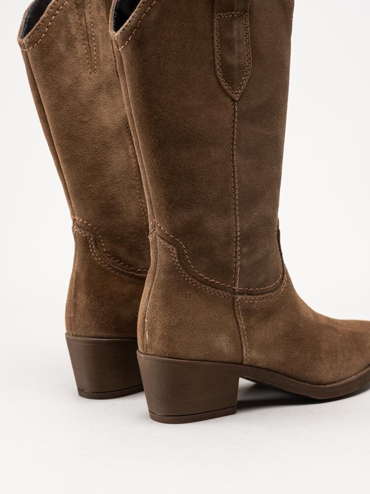 Tamaris - Ljusbruna westernboots i mocka