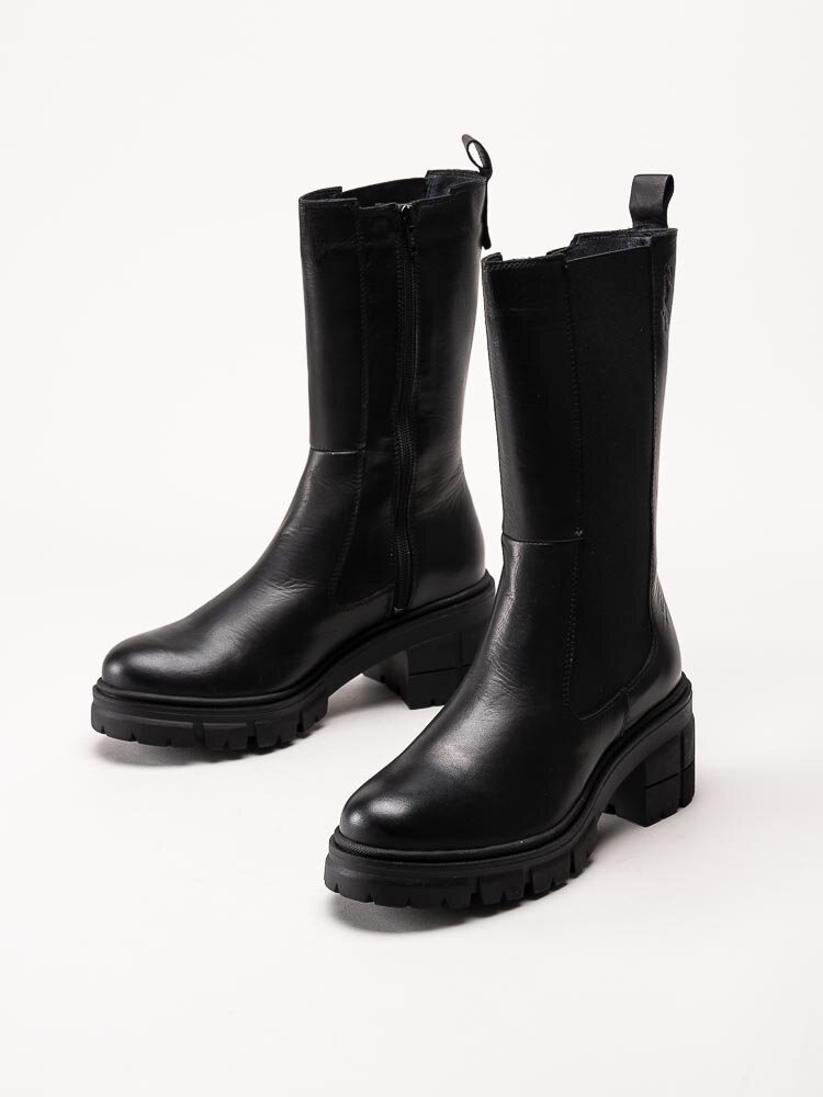 Rosa Negra - Svarta chelsea boots i skinn