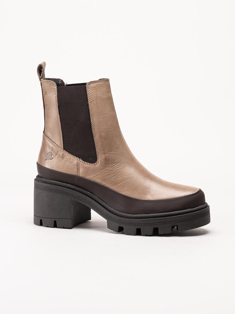 Rosa Negra - Beige platåboots i skinn