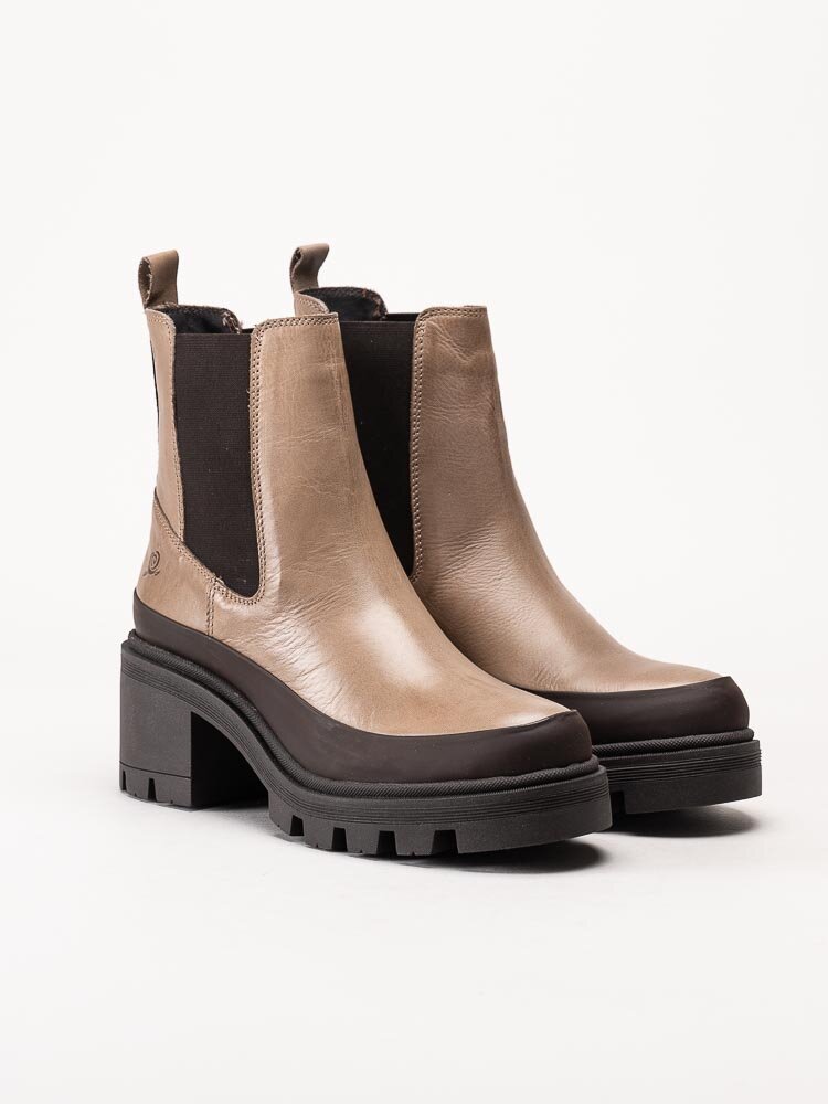 Rosa Negra - Beige platåboots i skinn