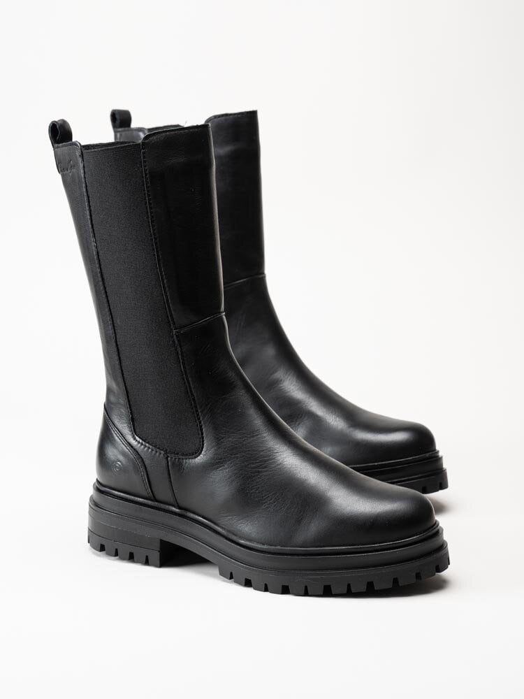 Rosa Negra - Svarta höga chelsea boots i skinn