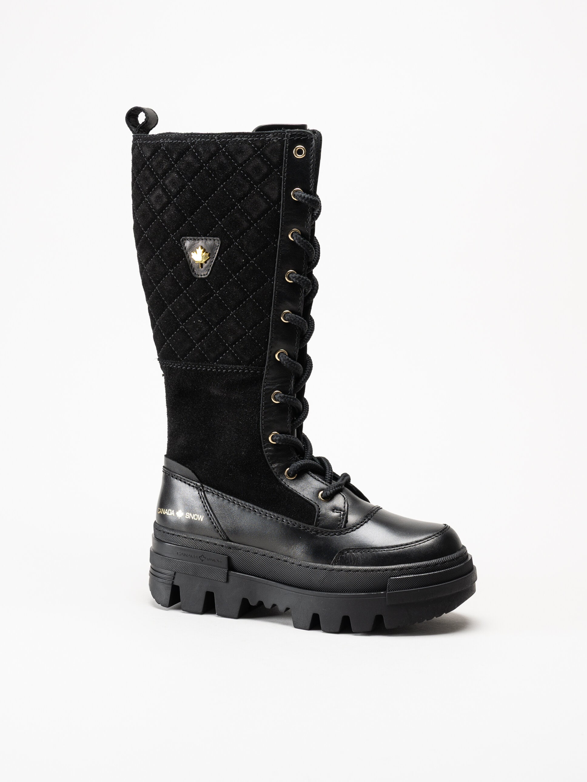 Canada Snow - Mount Riz - Svarta höga kängor i skinn