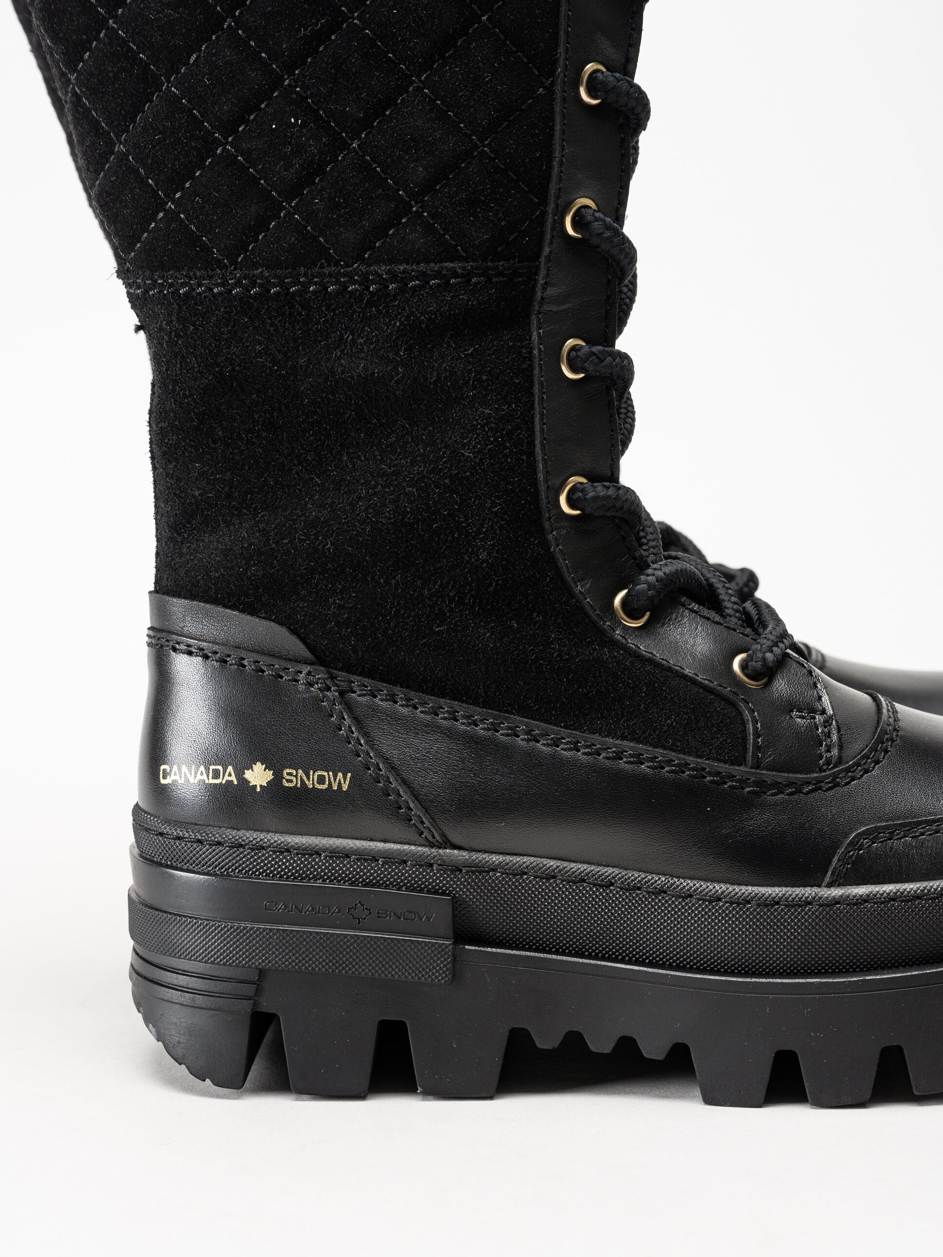 Canada Snow - Mount Riz - Svarta höga kängor i skinn