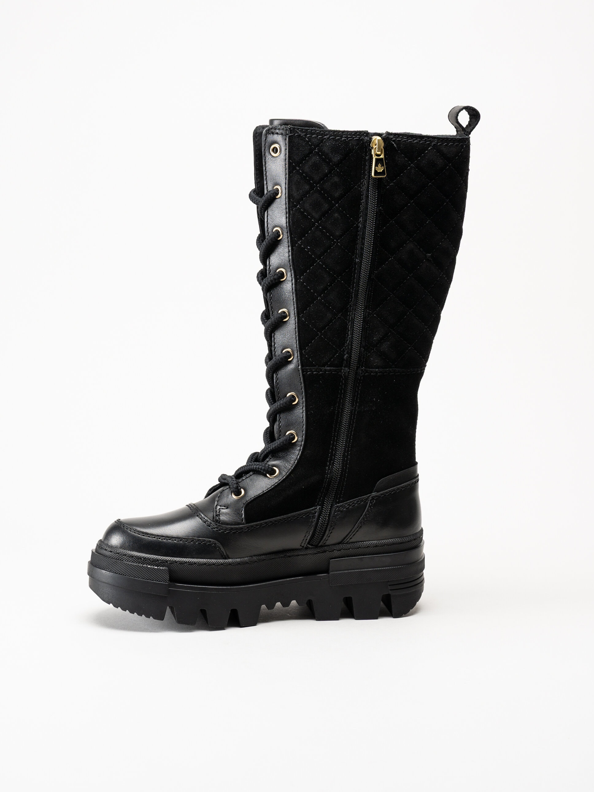 Canada Snow - Mount Riz - Svarta höga kängor i skinn