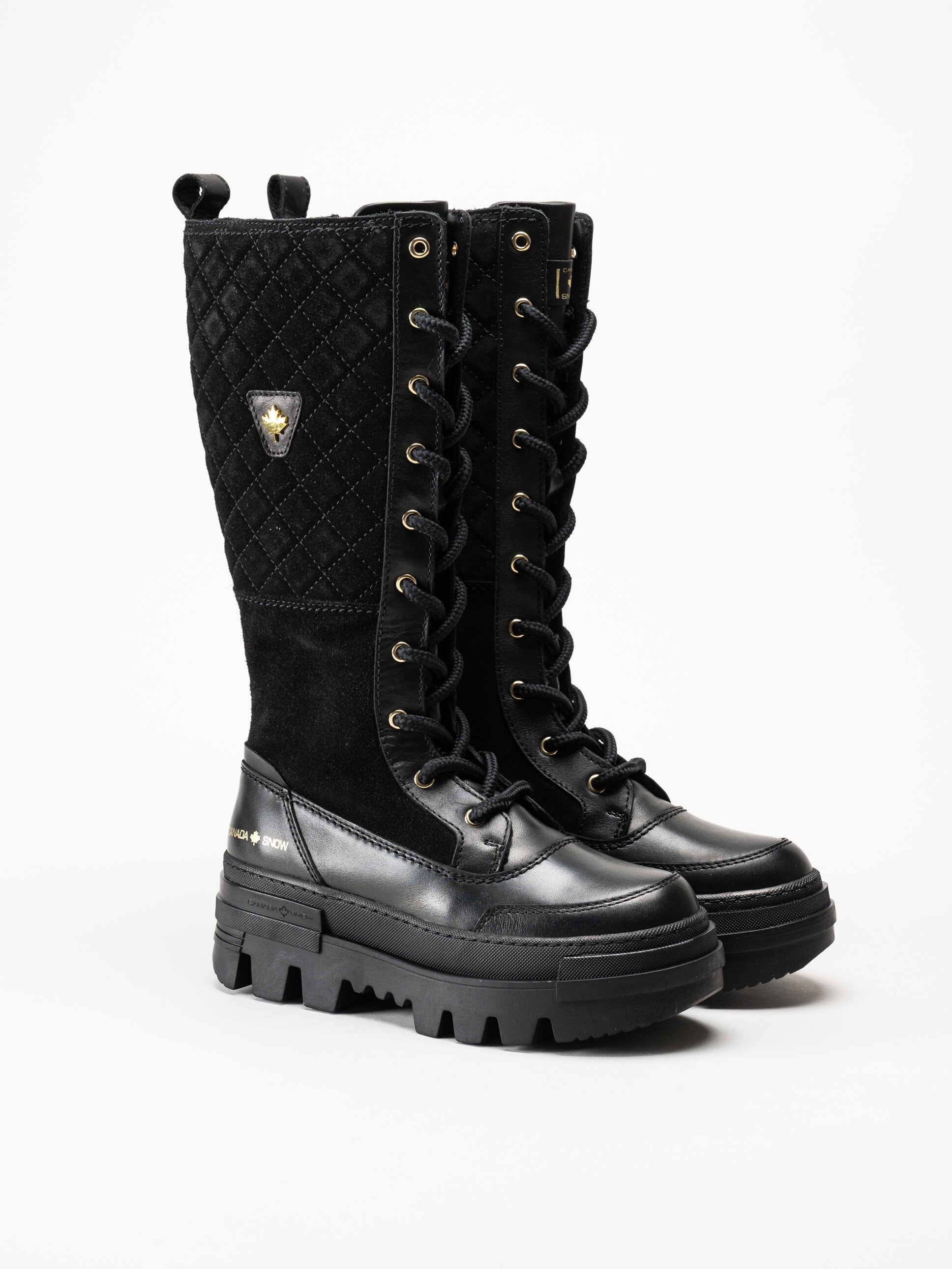 Canada Snow - Mount Riz - Svarta höga kängor i skinn