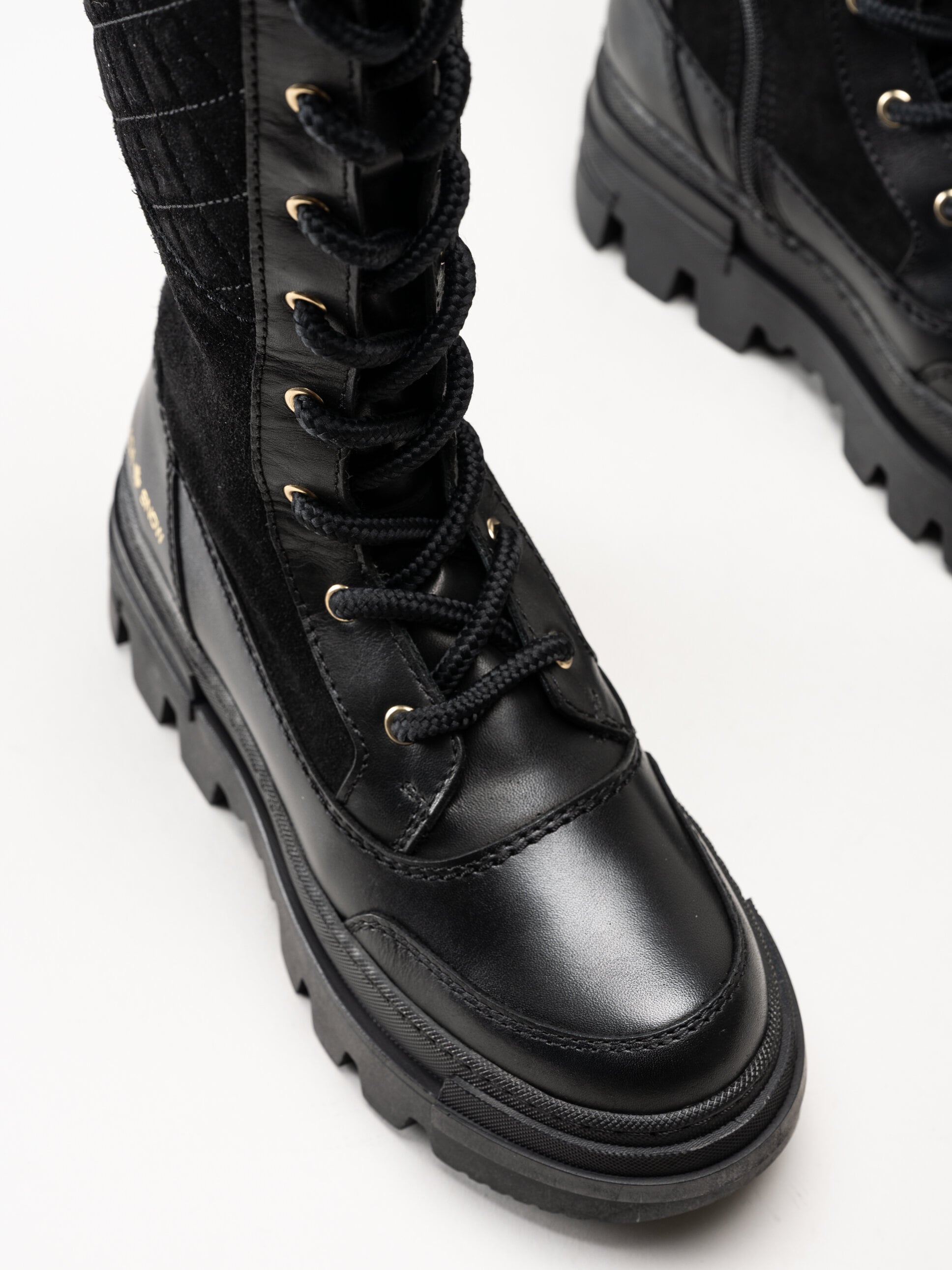 Canada Snow - Mount Riz - Svarta höga kängor i skinn