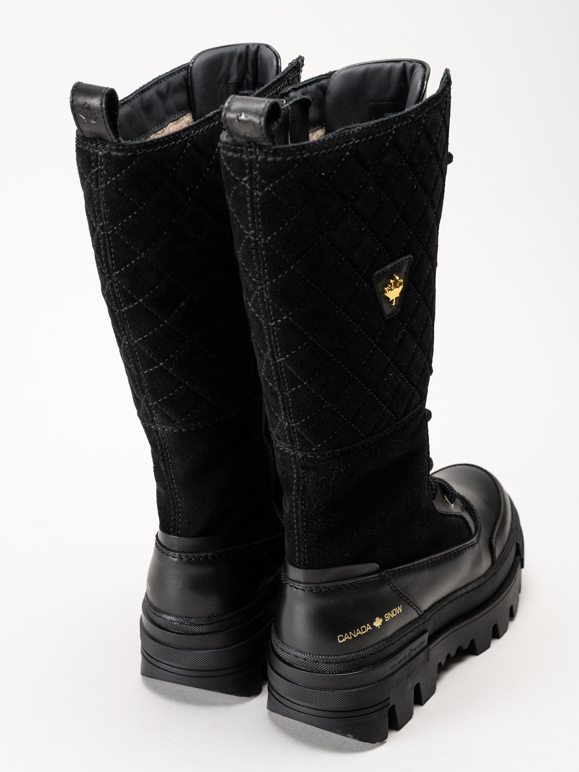 Canada Snow - Mount Riz - Svarta höga kängor i skinn