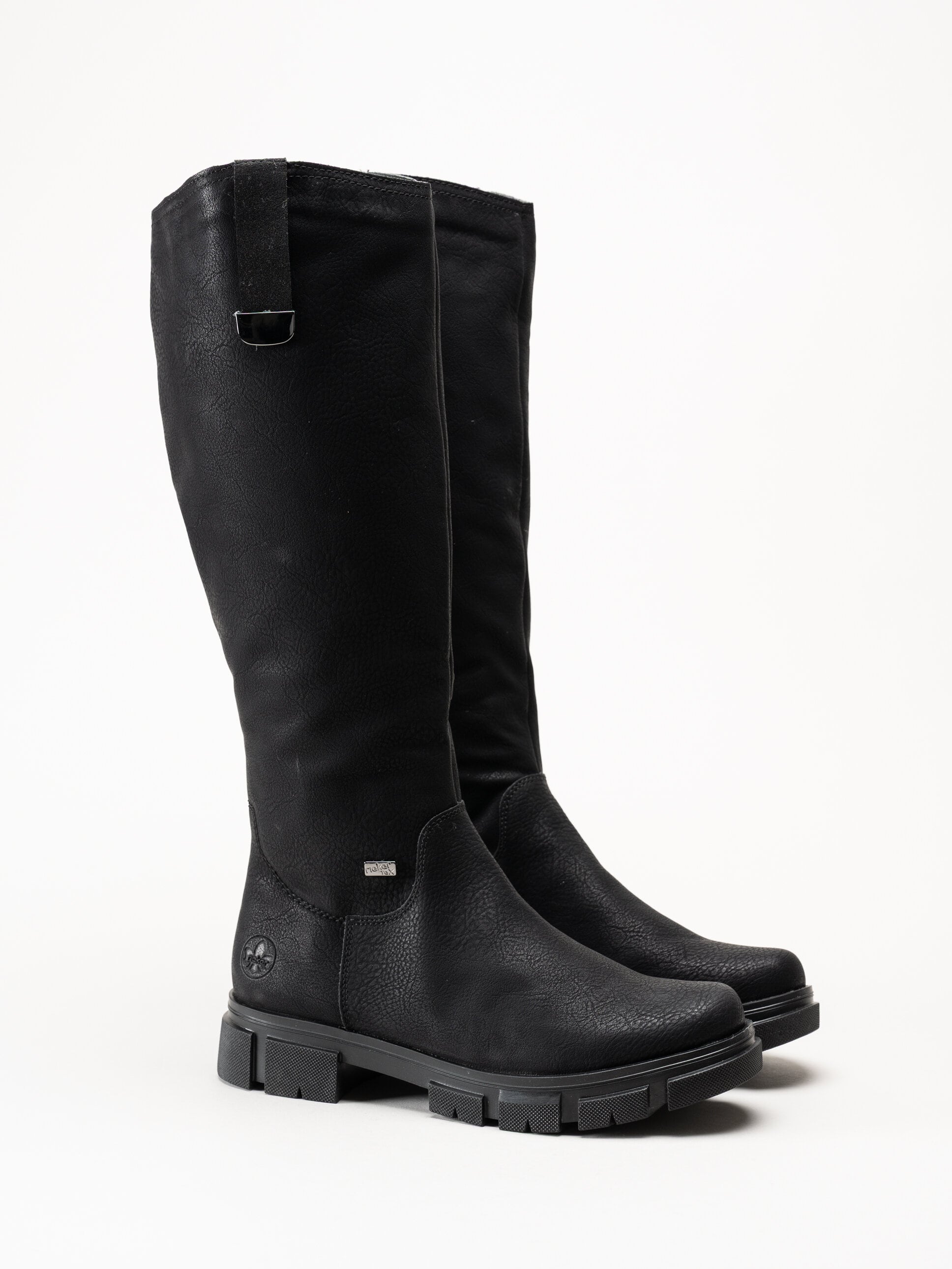 Rieker - Svarta fodrade stövlar
