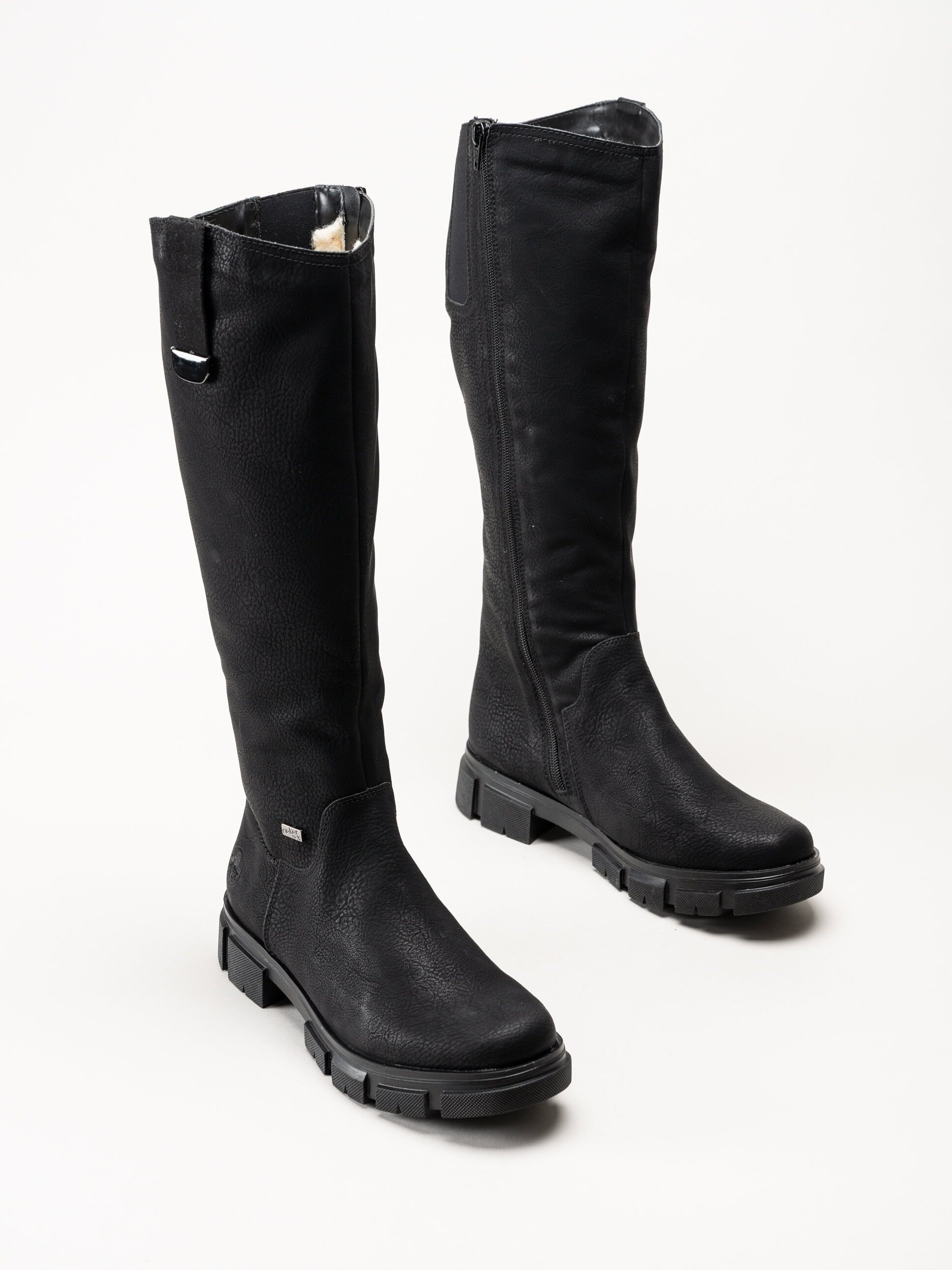 Rieker - Svarta fodrade stövlar