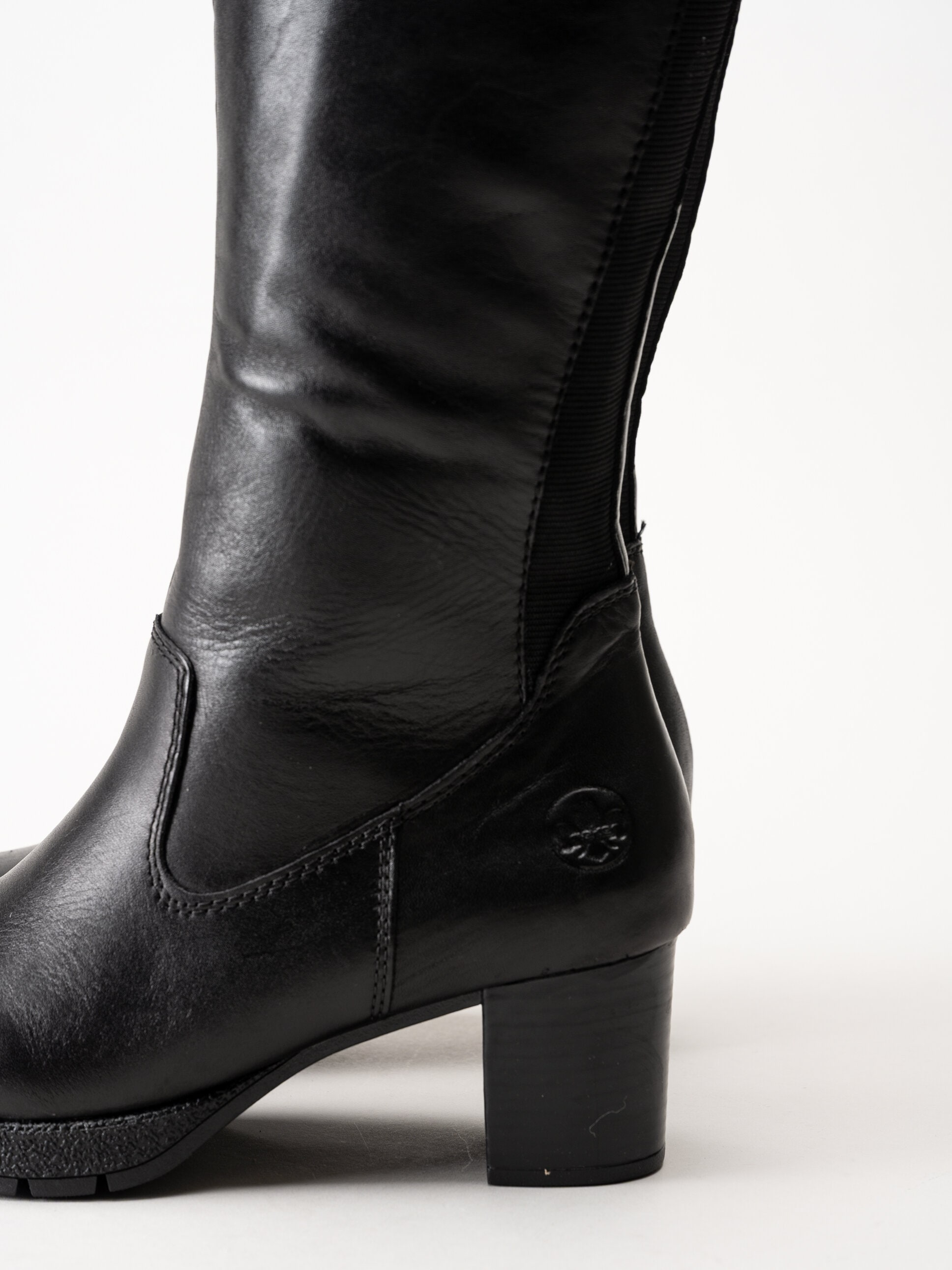 Rieker - Svarta fodrade stövlar i skinn