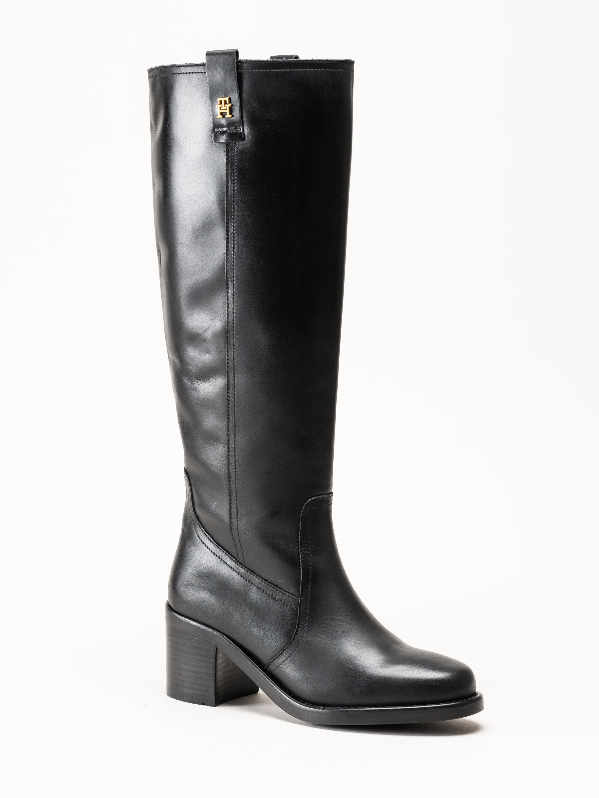 Tommy Hilfiger - Riding Lthr Long Boot - Höga skinnstövlar med blockklack